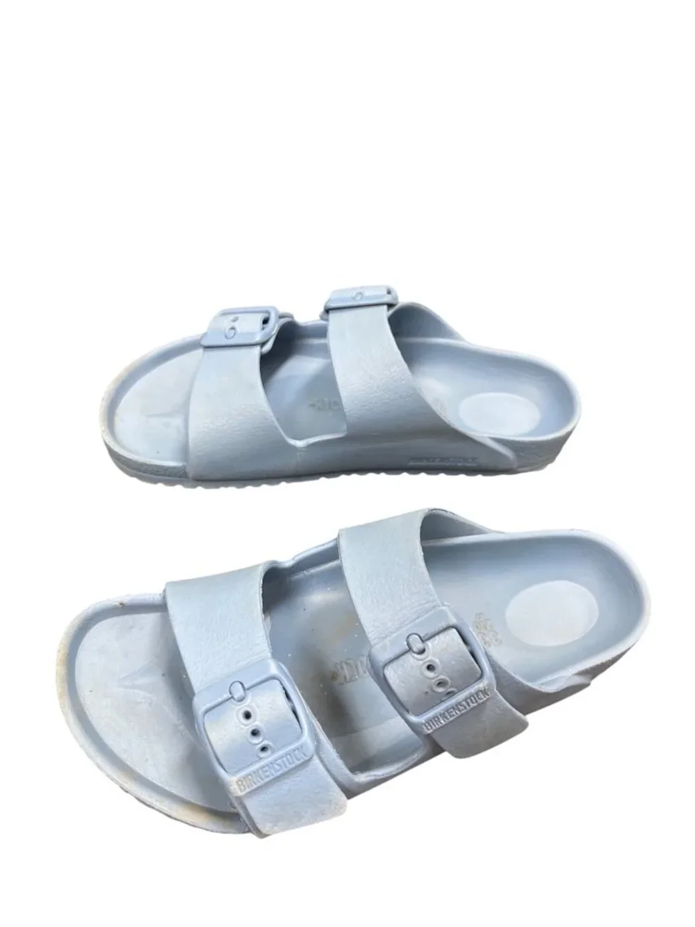 Birkenstock womens blue slip on designer casual sandals sz 33/3.5 SKU 10-520